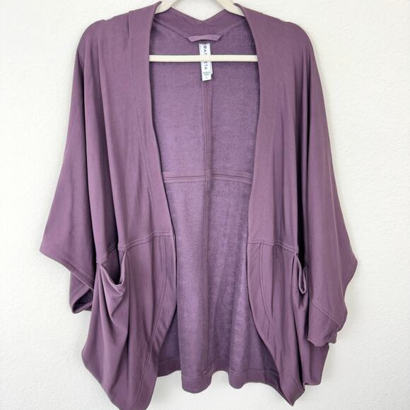 Athleta Tops - Athleta Womens Cocoon Wrap Top Size L Athleisure Jersey Active Violet Purple